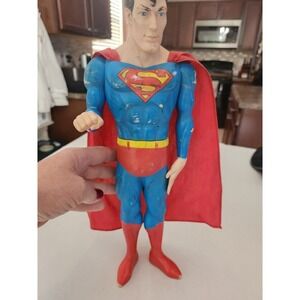 Vintage Superman PVC Blow Mold Figure‎ Toy Cape DC Comics